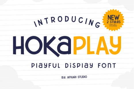 Hokaplay - Playful Display Font - Fruit stickers