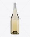 750ml Clear Glass Burgundy Wine Bottle Mockup