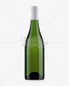 750ml Green Glass Burgundy Wine Bottle Mockup