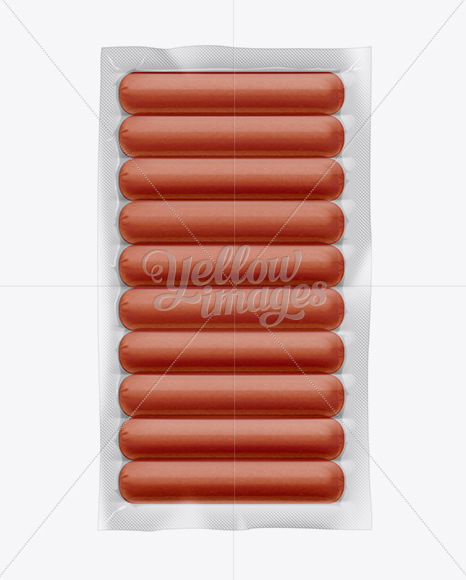 Vacuum Packaged Sausages Mockup