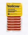 Vacuum Packaged Sausages Mockup