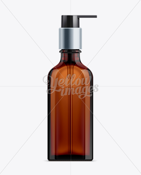 Amber Bottle with Batcher Mockup