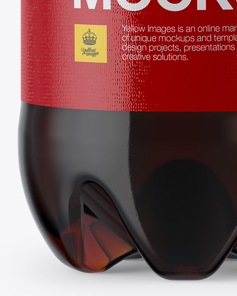 Plastic 330ml Bottle with Dark Drink Mockup