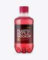 Clear Plastic 330ml Bottle with Soft Drink Mockup