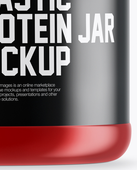 Glossy Plastic Protein Jar Mockup Glossy Plastic Protein Jar Mockup