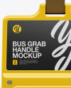 Glossy Plastic Bus Grab Handle Mockup