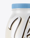 Frosted Plastic Bottle With Milk Mockup