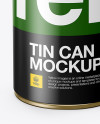 Tin Can With Pull Tab Mockup (High-Angle Shot)