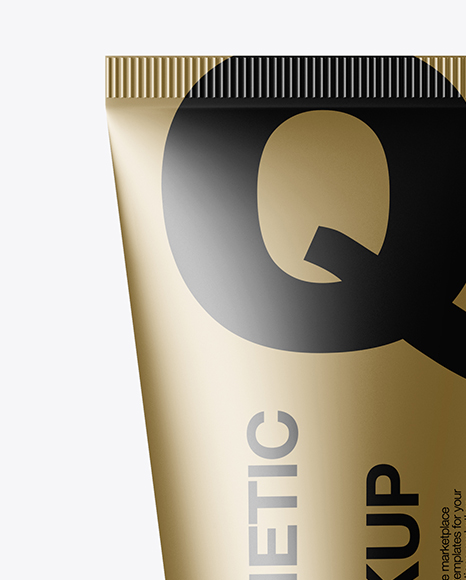 Metallic Cosmetic Tube Mockup