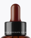 Amber Glass Dropper Bottle Mockup
