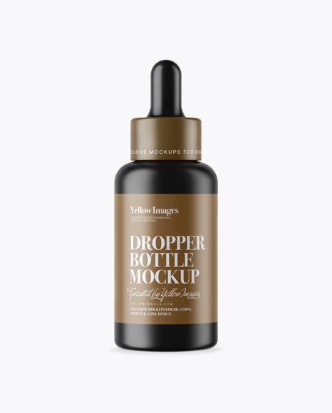 Matte Dropper Bottle Mockup