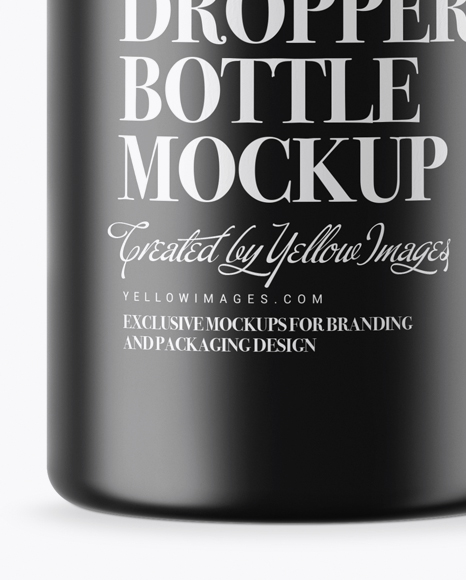 Matte Dropper Bottle Mockup