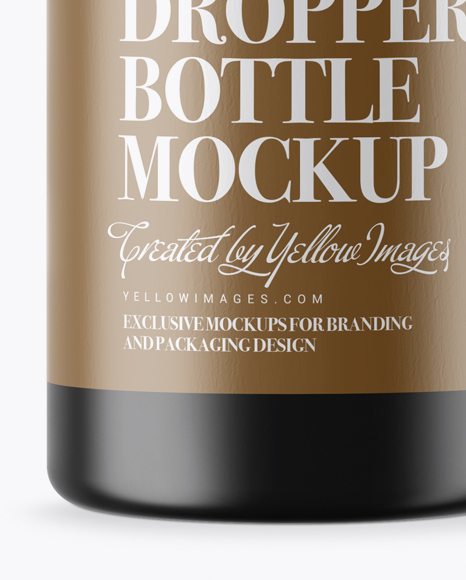 Matte Dropper Bottle Mockup