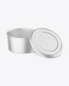 Opened Matte Metallic Container Mockup