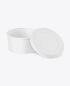 Opened Matte Plastic Container Mockup