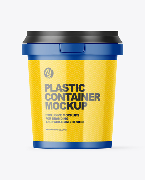 600g Matte Plastic Container Mockup