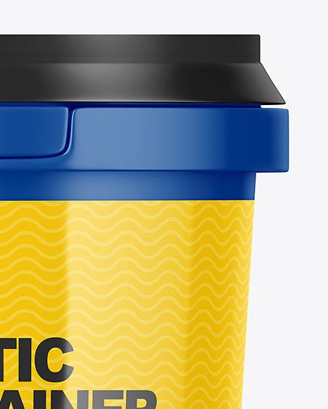 600g Matte Plastic Container Mockup