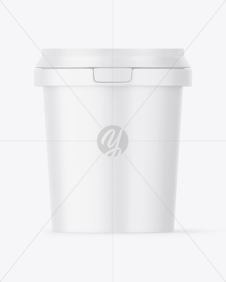 600g Matte Plastic Container Mockup