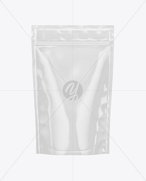 Glossy Stand Up Pouch W/ Zipper Mockup