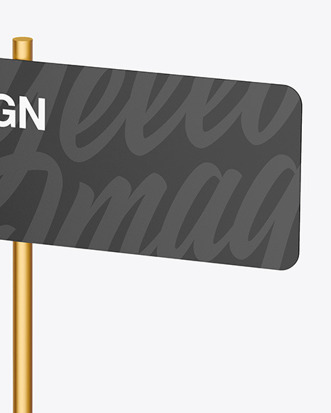 Metallic Street Sign Mockup