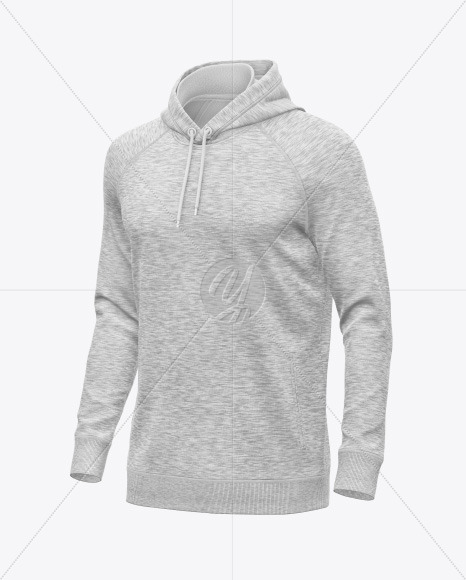 Melange Hoodie Raglan Mockup