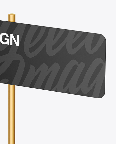 Metallic Street Sign Mockup