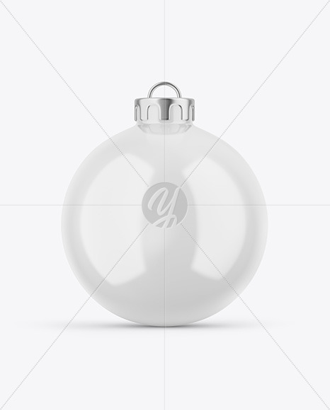 Glossy Christmas Ball Mockup