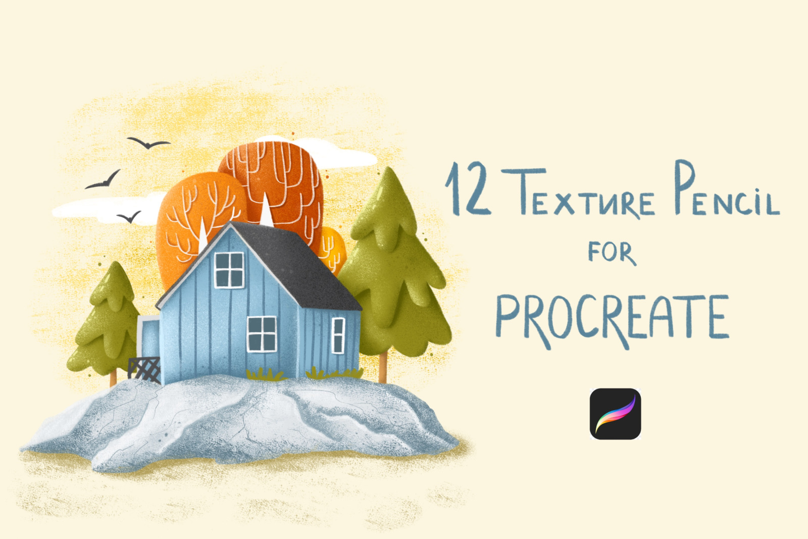 12 Texture Brushes for Procreate