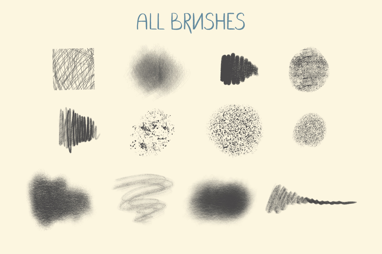 12 Texture Brushes for Procreate