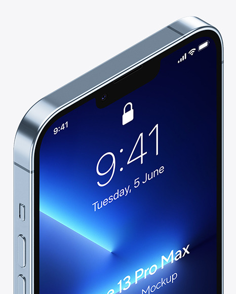 iPhone 13 Pro Max Sierra Blue Mockup