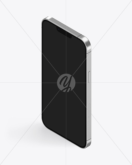 iPhone 13 Pro Max Silver Mockup