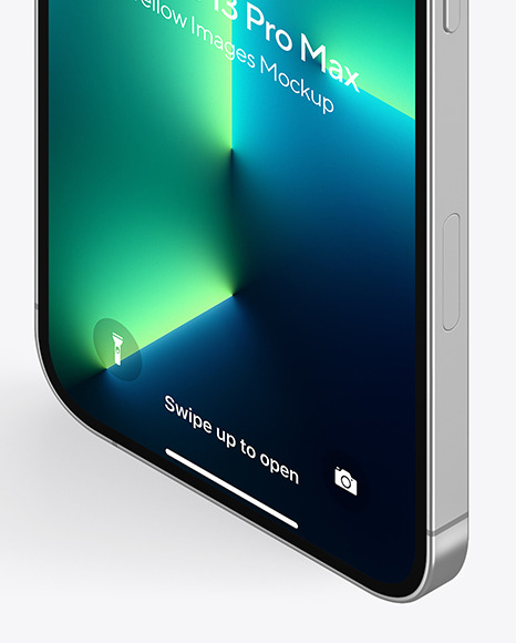 iPhone 13 Pro Max Silver Mockup