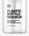 Clear Cosmetic Bottle with Pump Mockup Clear Cosmetic Bottle with Pump Mockup