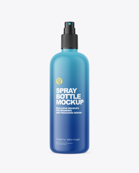 Matte Plastic Spray Bottle Mockup