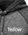 Melange Hoodie Raglan w/pocket Mockup