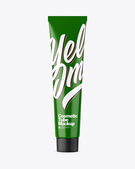 Glossy Cosmetic Tube Mockup - Tube mockups