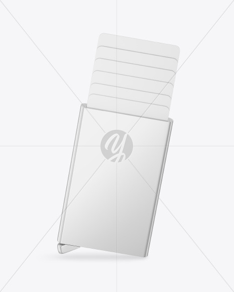 Metallic Card Holder Mockup