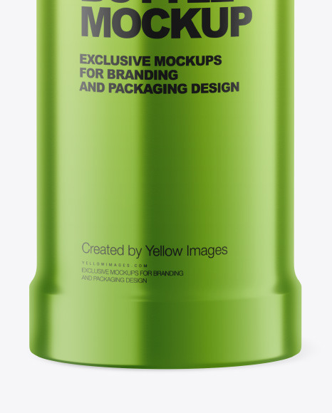 Metallic Plastic Bottle Mockup