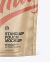 Kraft Stand Up Pouch W/ Zipper Mockup