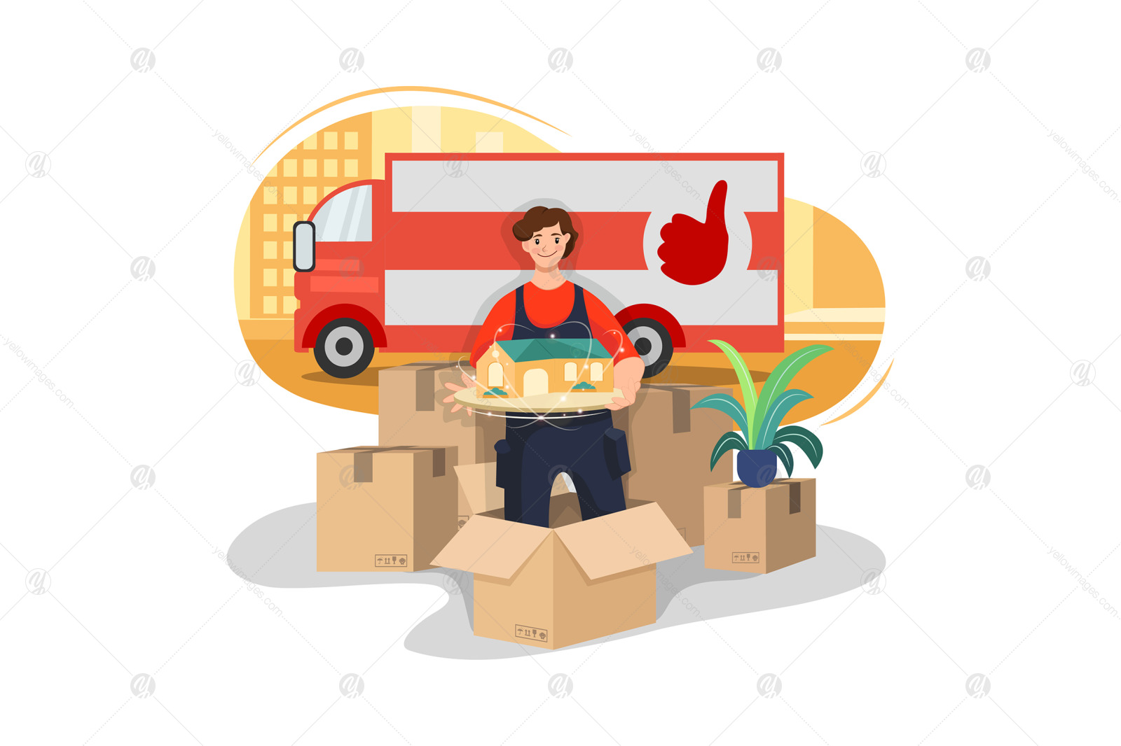 M345_Moving House Illustration Pack M345_Moving House Illustration Pack