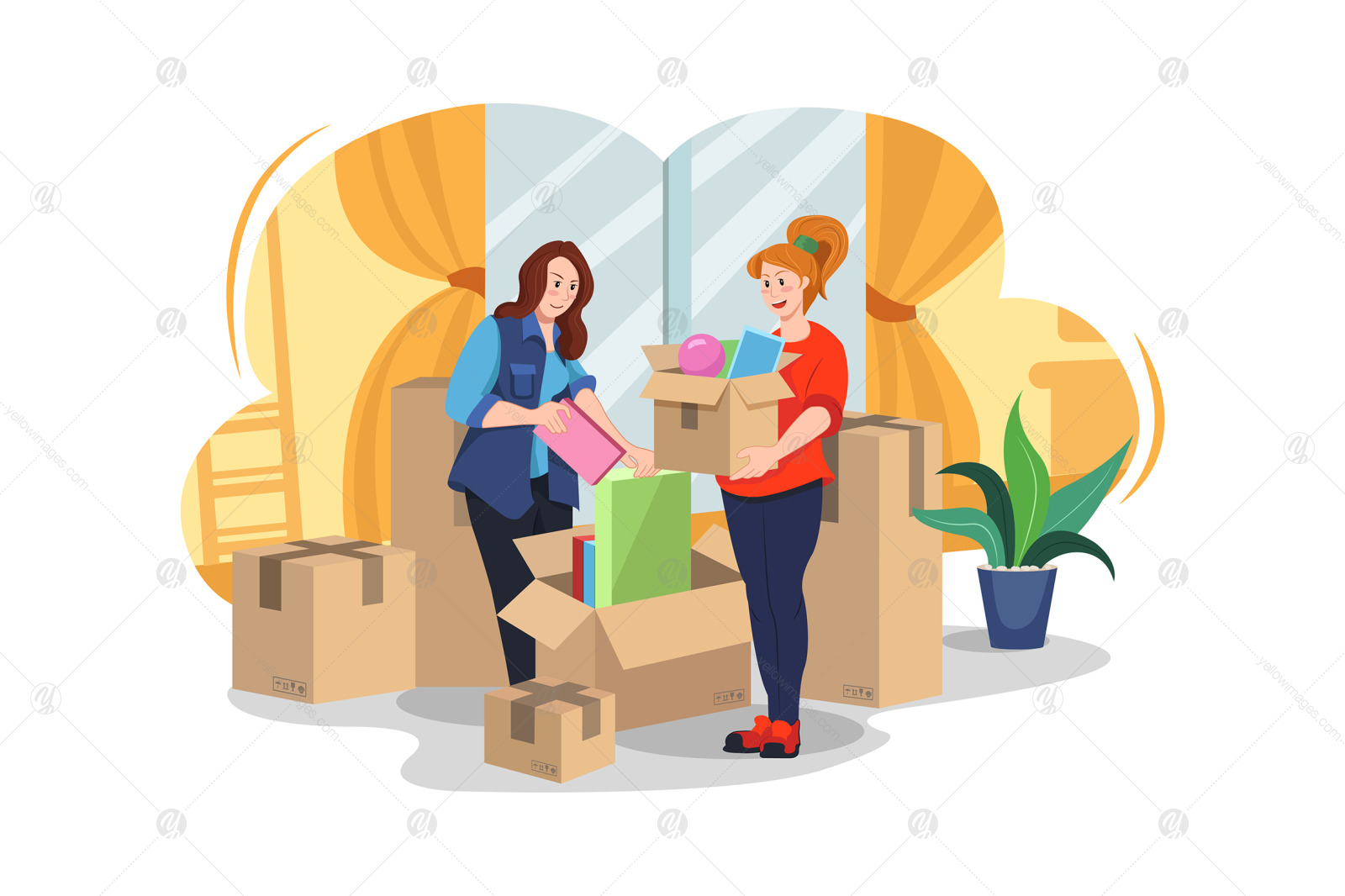 M345_Moving House Illustration Pack M345_Moving House Illustration Pack