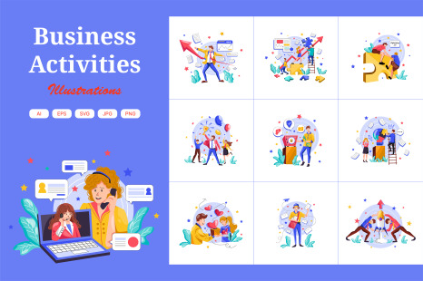 M360_Business Activities Illustrations - Men