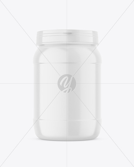 Glossy Plastic Jar Mockup