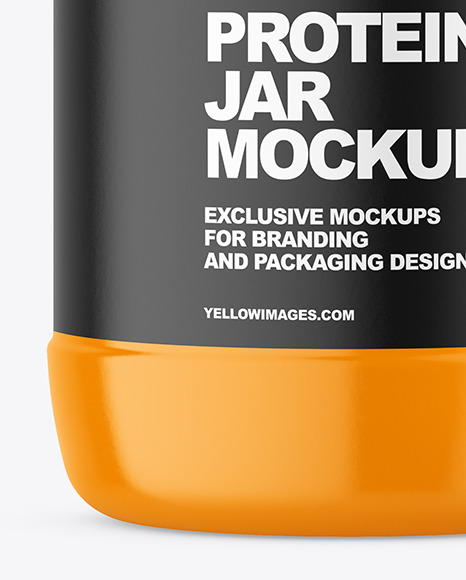 Glossy Plastic Jar Mockup