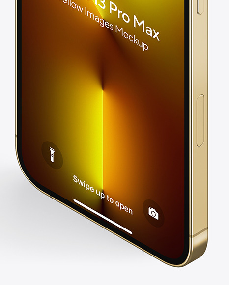 iPhone 13 Pro Max Gold Mockup