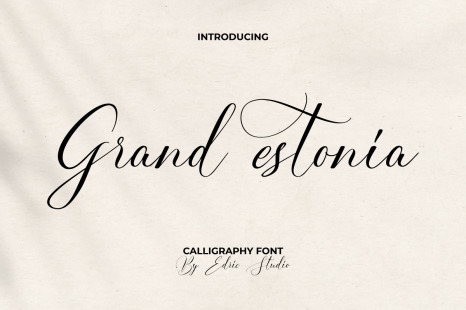 Grand Estonia Calligraphy Font - Fonts handwriting