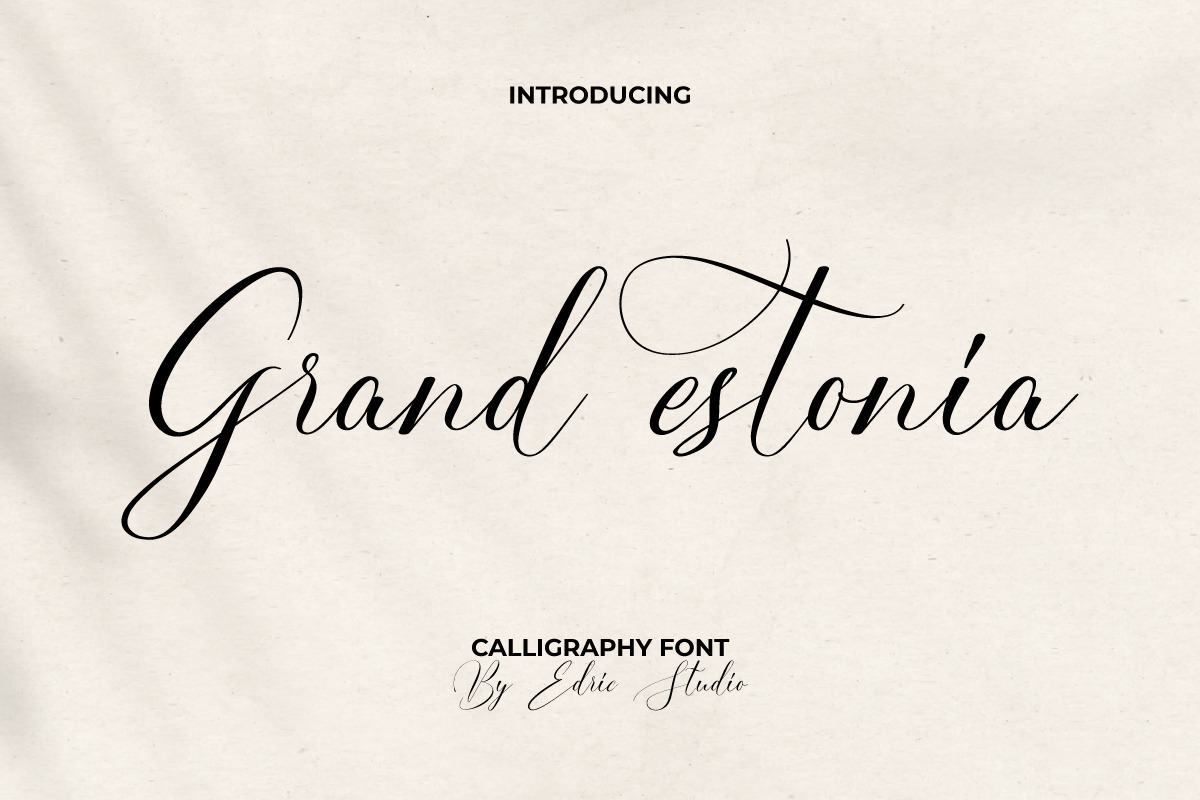 Grand Estonia Calligraphy Font Grand Estonia Calligraphy Font