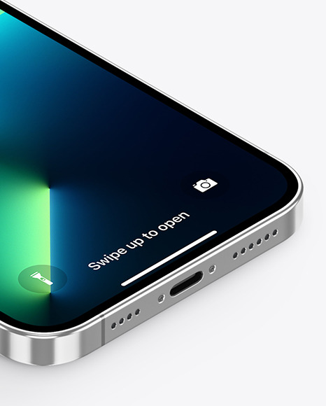 iPhone 13 Pro Max Silver Mockup