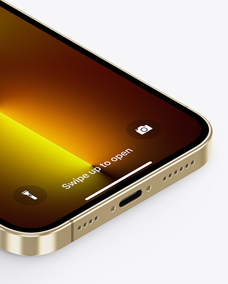 iPhone 13 Pro Max Gold Mockup