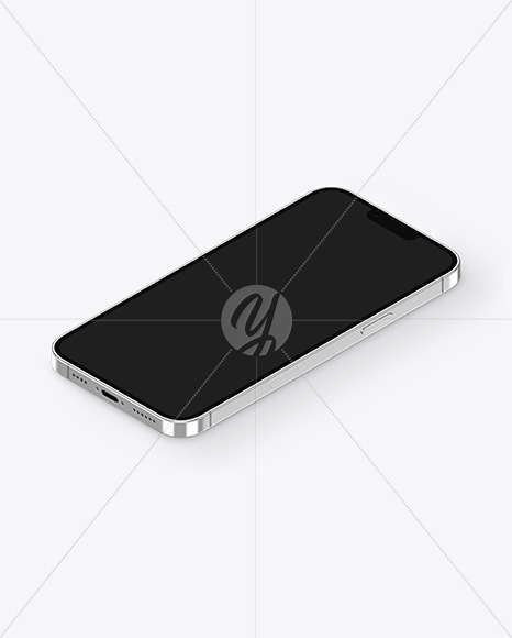 iPhone 13 Pro Max Silver Mockup